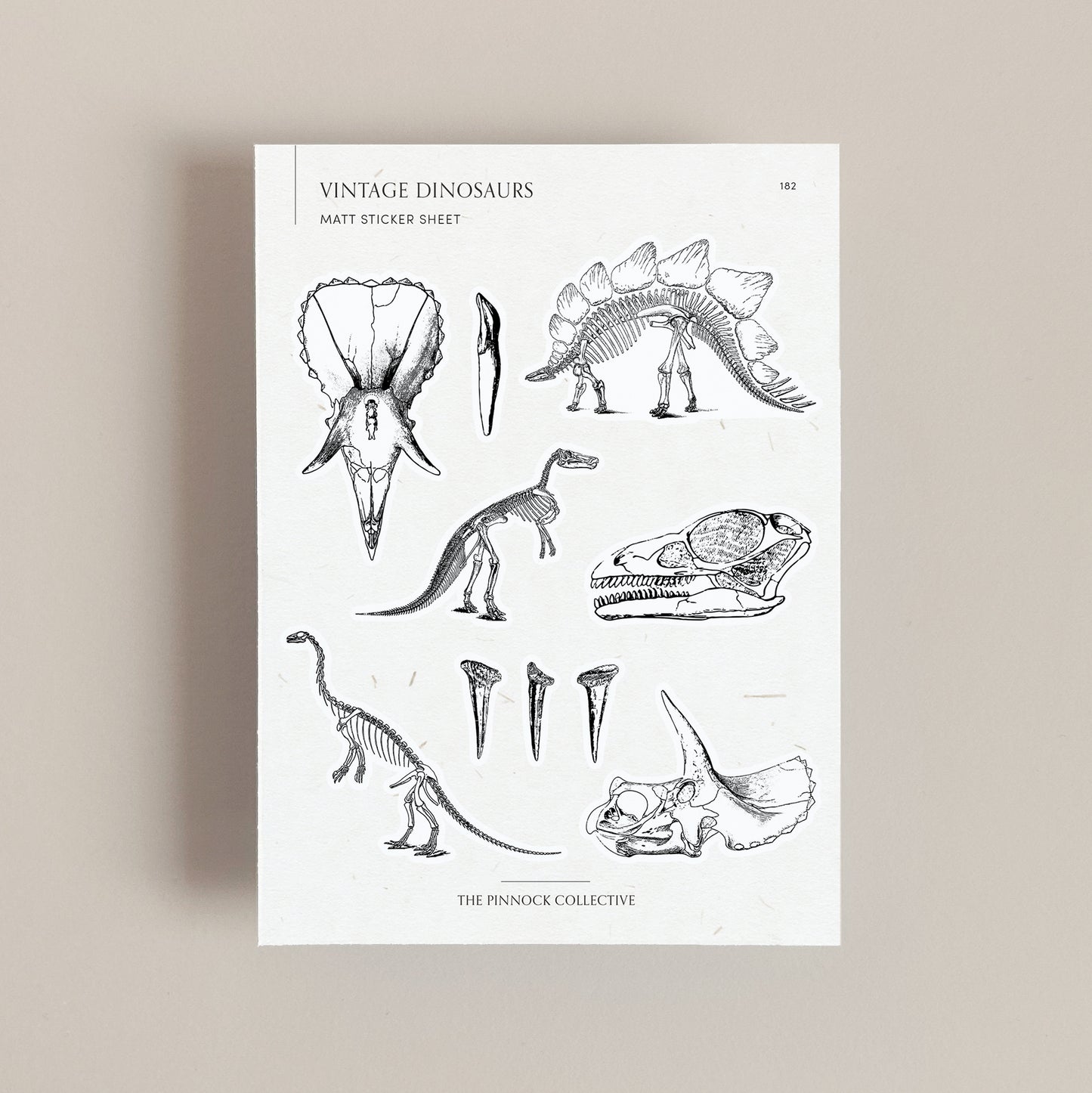 Vintage Dinosaurs Sticker Sheet