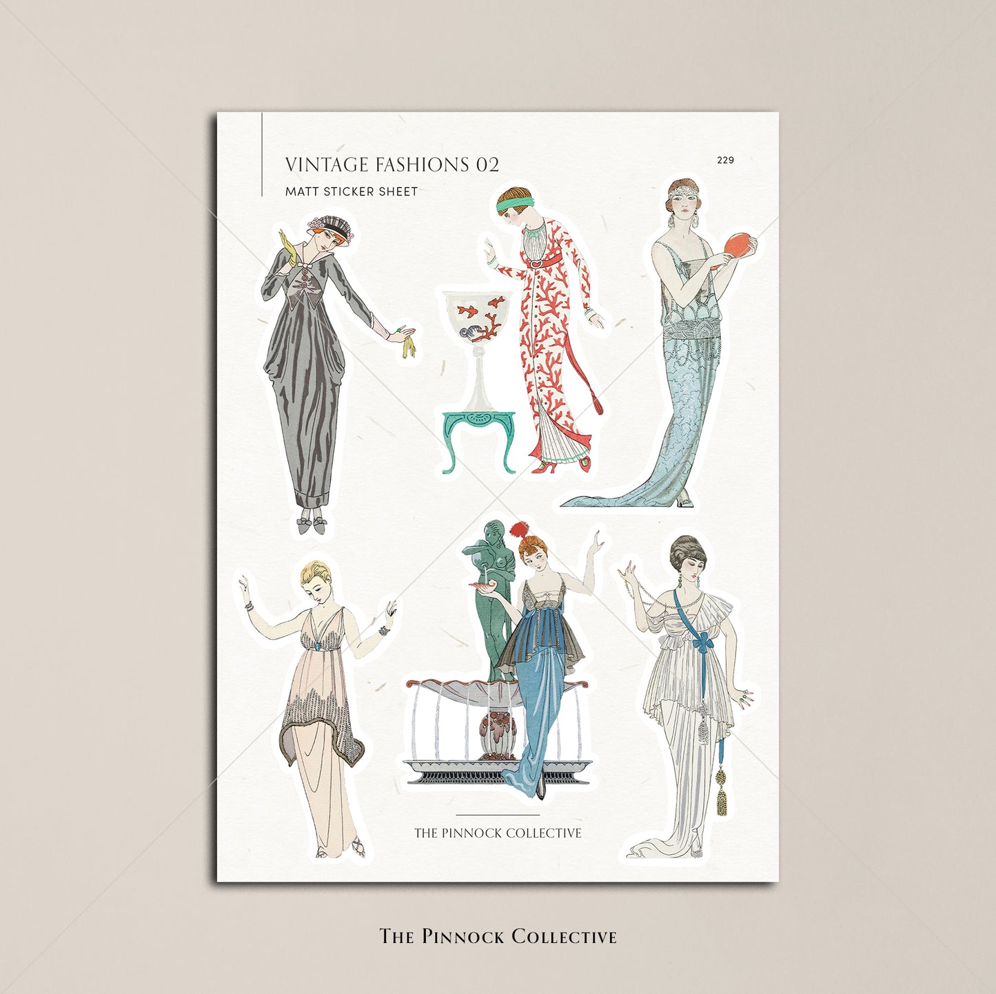 Vintage Fashion Sticker Sheet