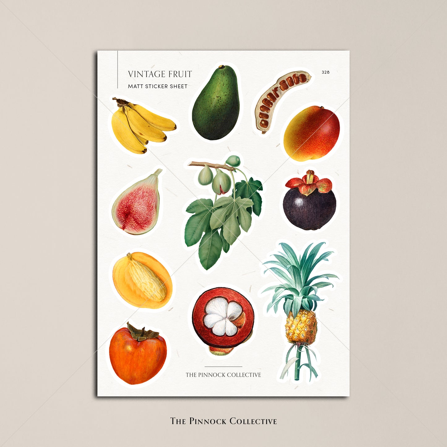 Vintage Fruit Sticker Sheet
