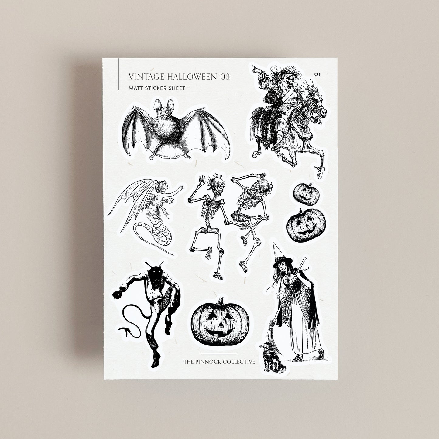 Vintage Halloween Sticker Sheet