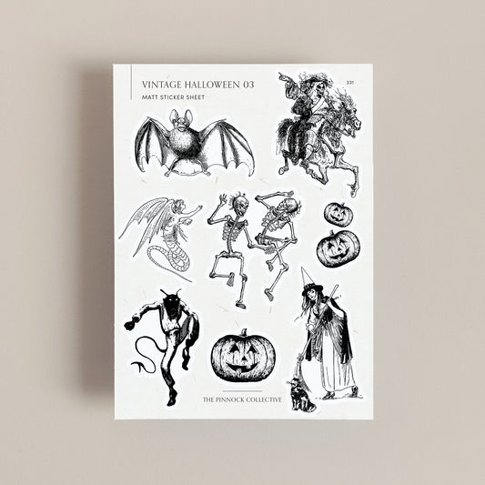 Vintage Halloween Sticker Sheet