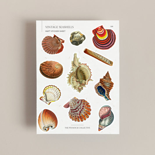 Vintage Seashells Sticker Sheet