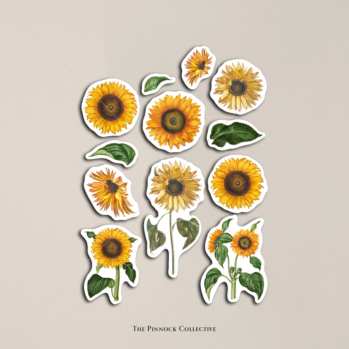 Vintage Sunflowers Sticker Sheet