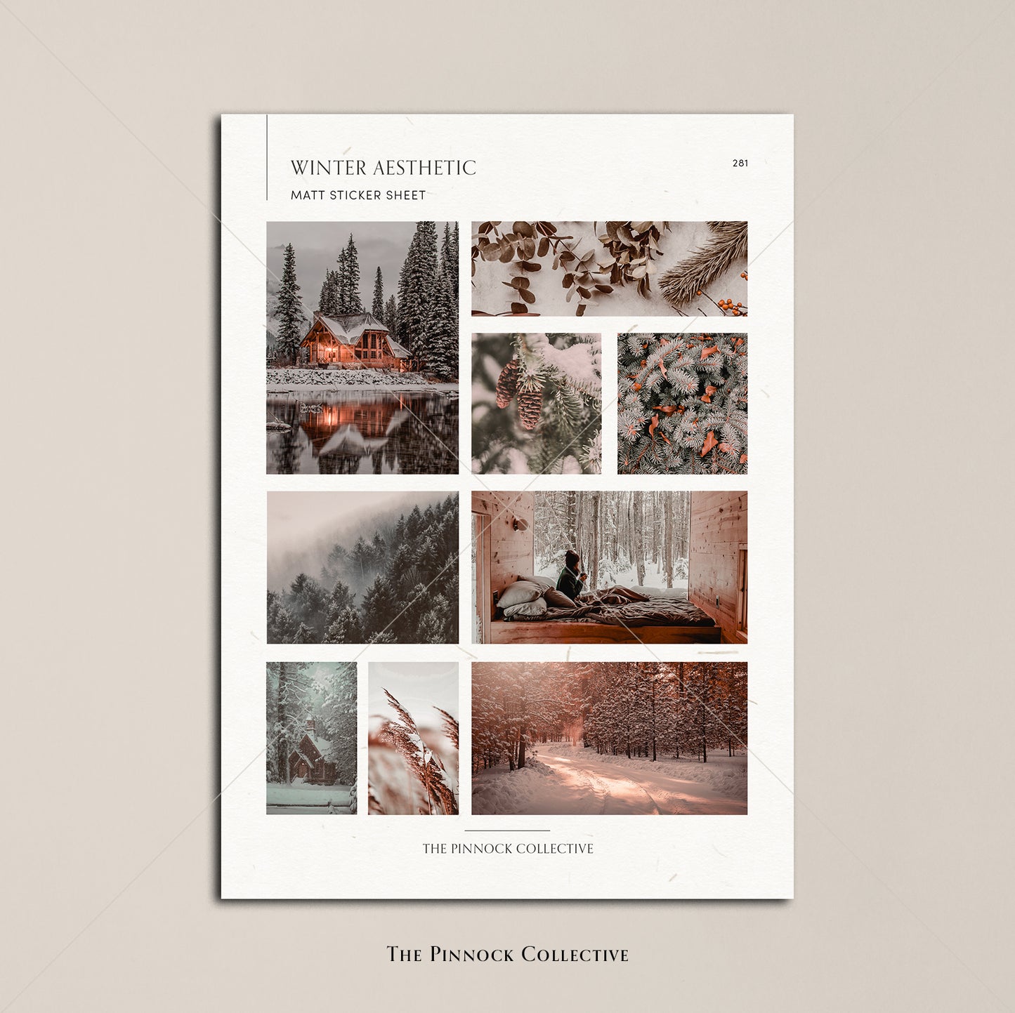 Winter Aesthetic Sticker Sheet