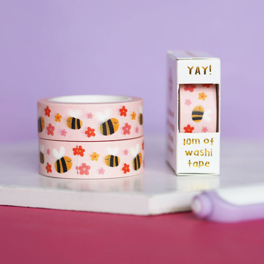 Bee Happy Floral Washi Tape