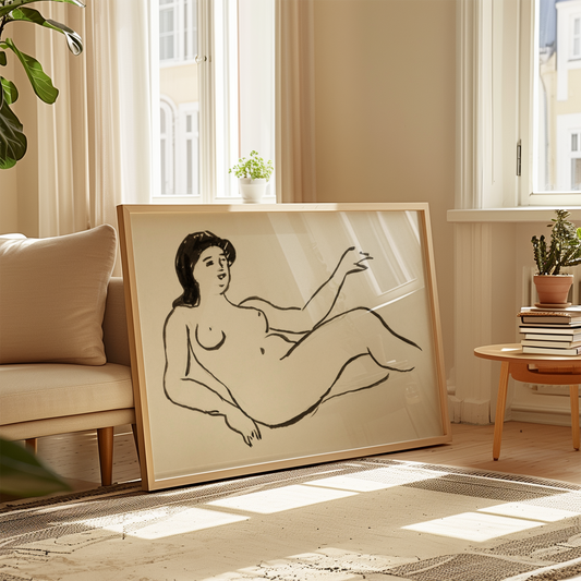 Abstract Nude Lady Art Print