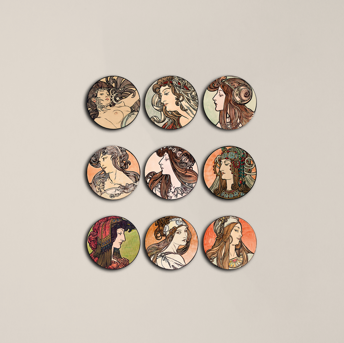 Alphonse Mucha Sticker Sheet