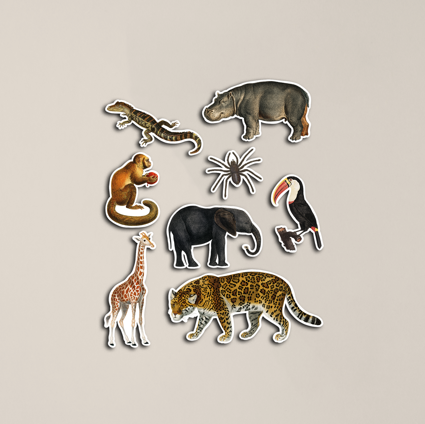 Vintage Animals Sticker sheet