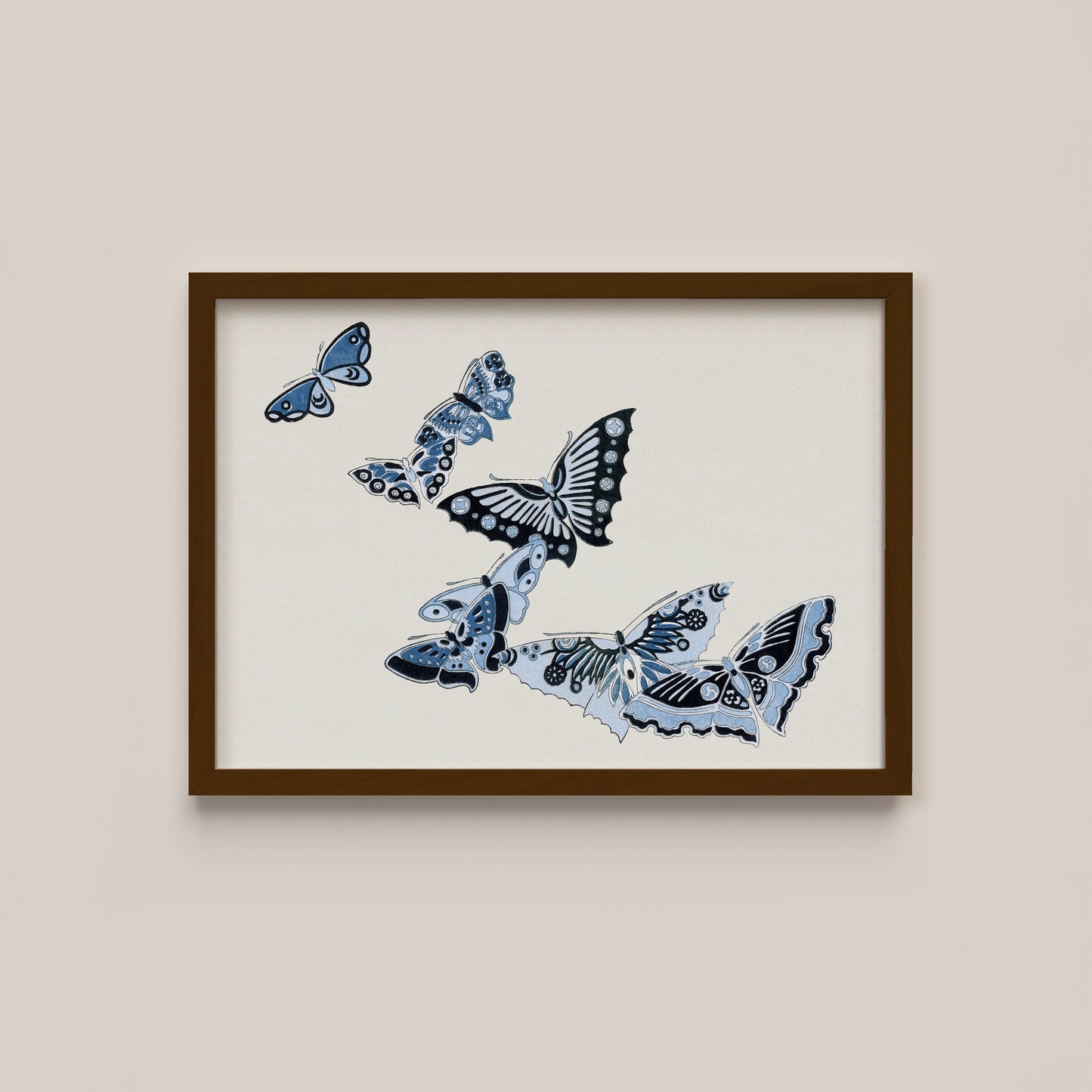 Blue Butterflies Art Print