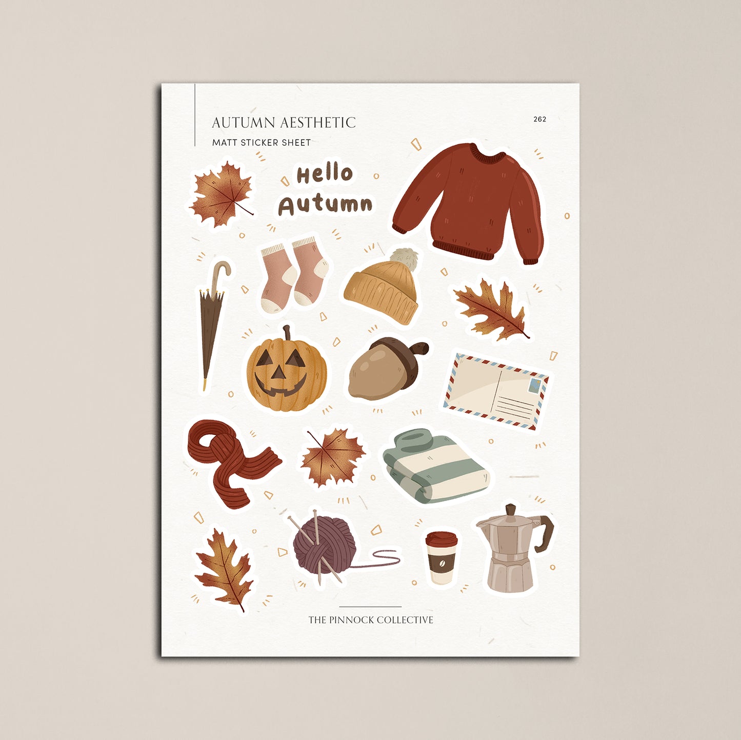 Autumn & Fall Themed Sticker Sheet