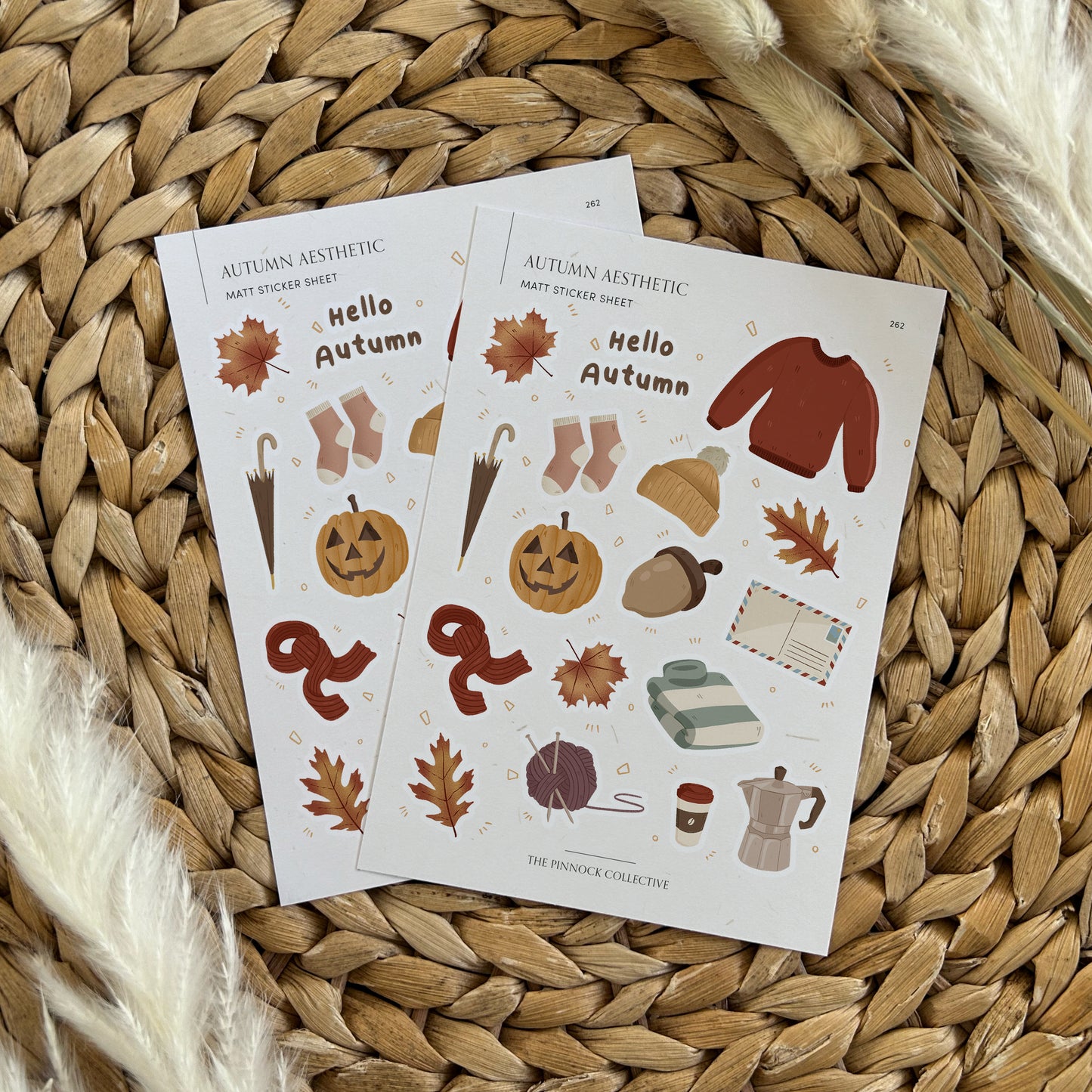 Autumn & Fall Themed Sticker Sheet