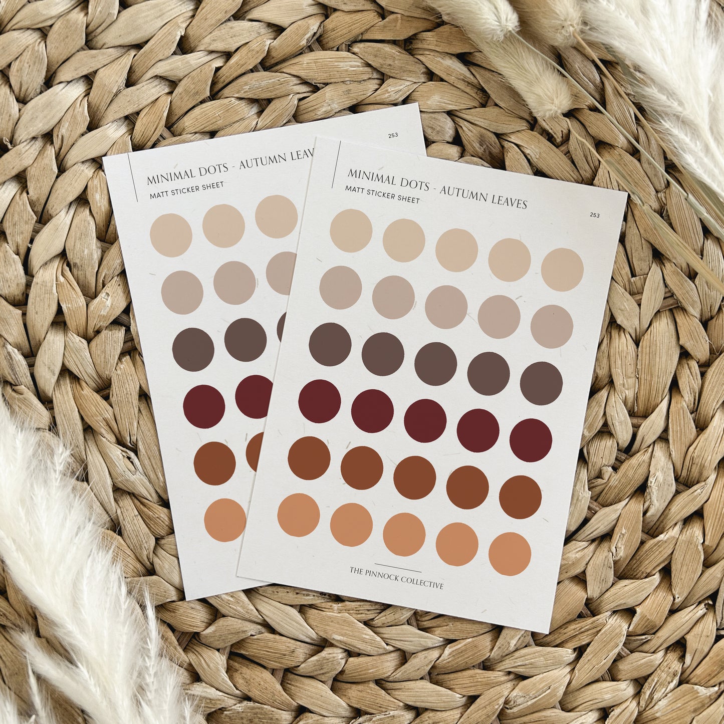 Autumn Leaves Planner Dots Sticker Sheet