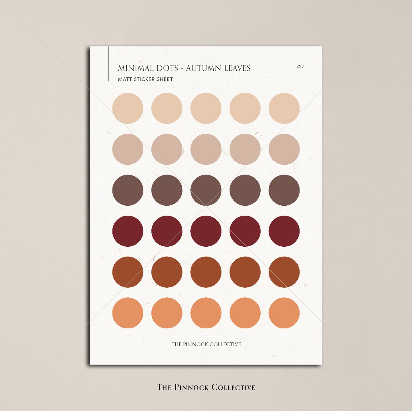 Autumn Leaves Planner Dots Sticker Sheet