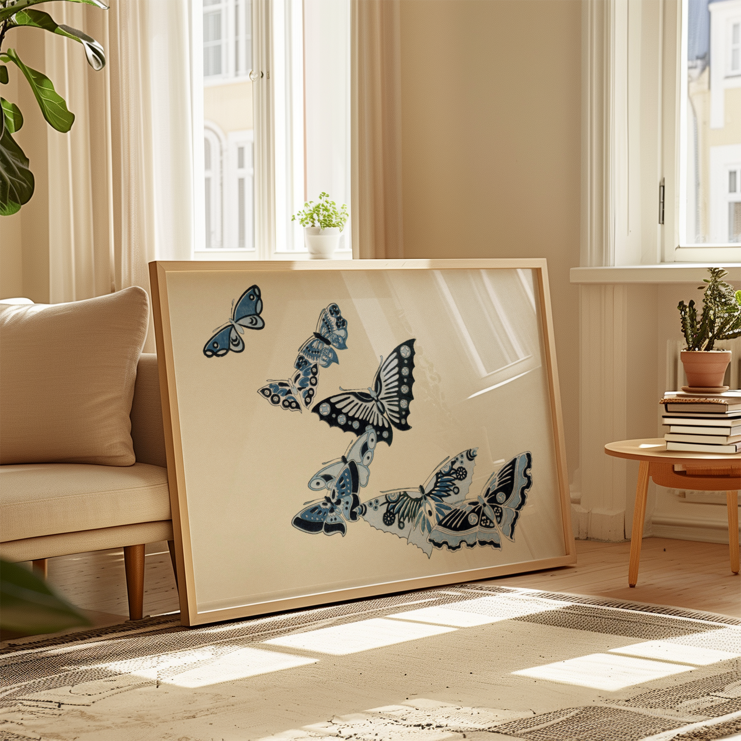 Blue Butterflies Art Print