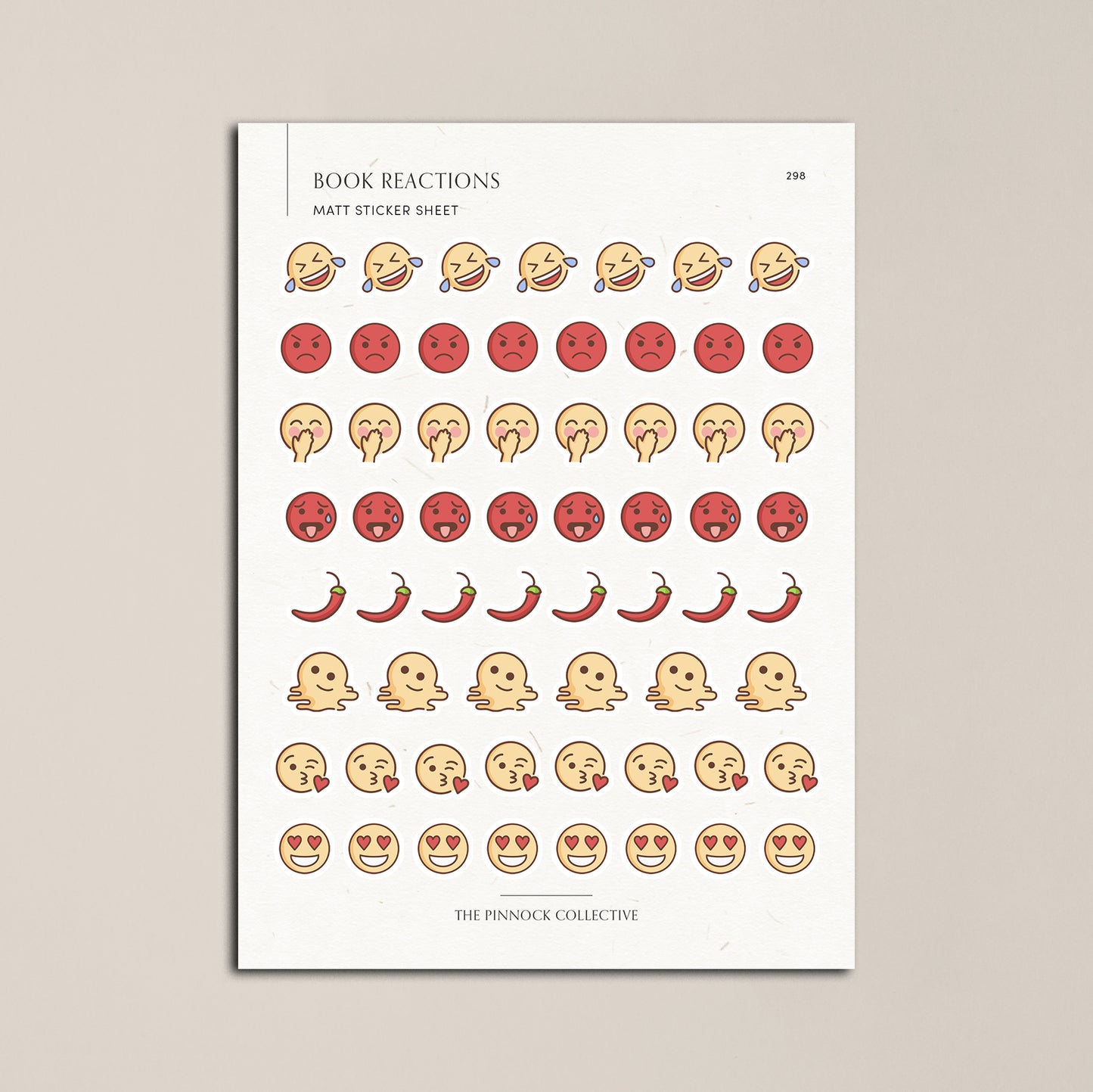 Book Reactions Sticker Sheet