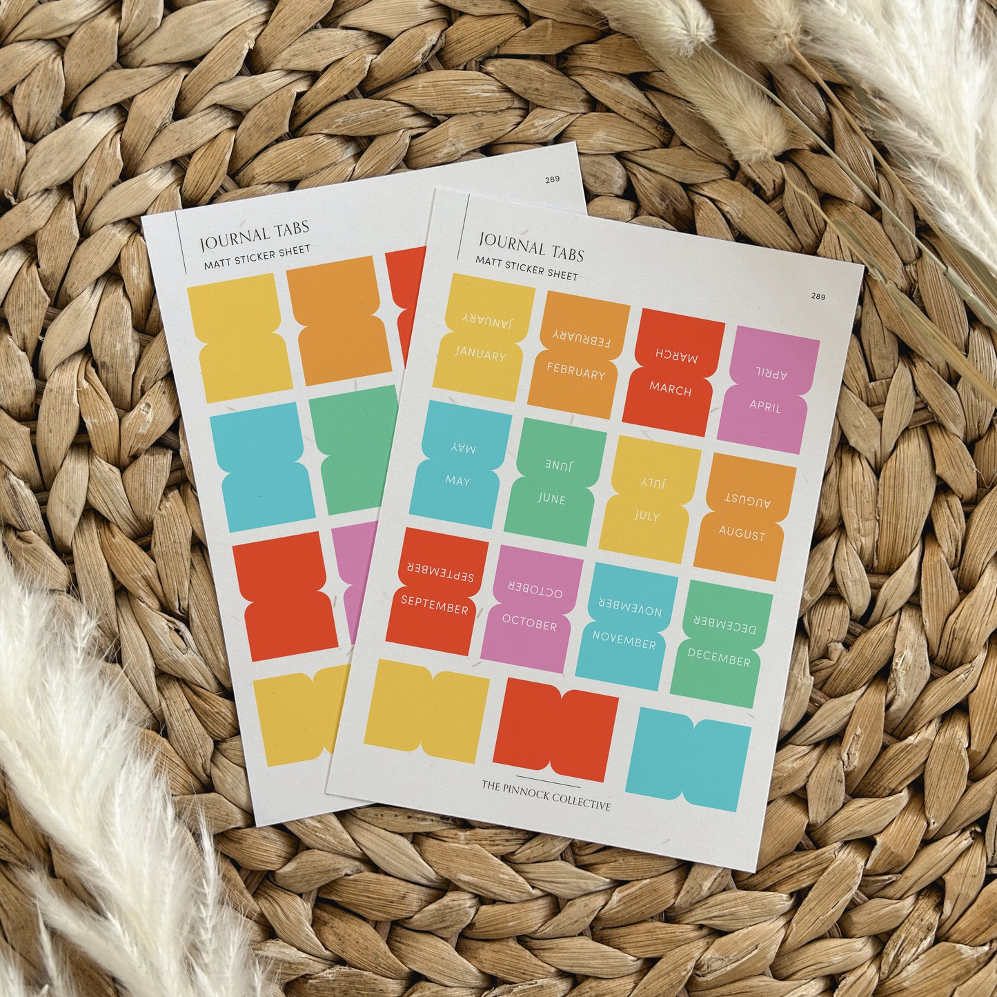 Bright Planner Tabs Sticker Sheet