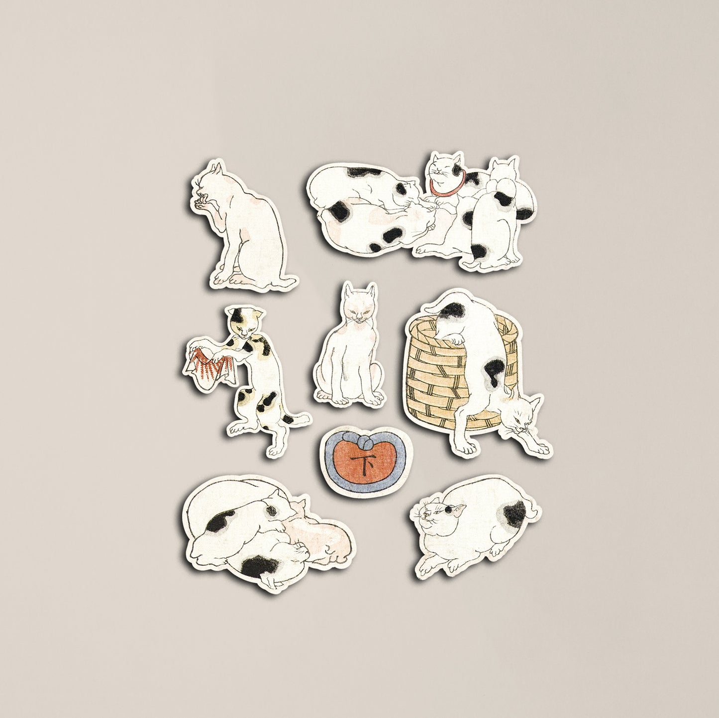 Japanese Cats Sticker Sheet