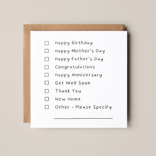 Everyday Checklist Greeting Card