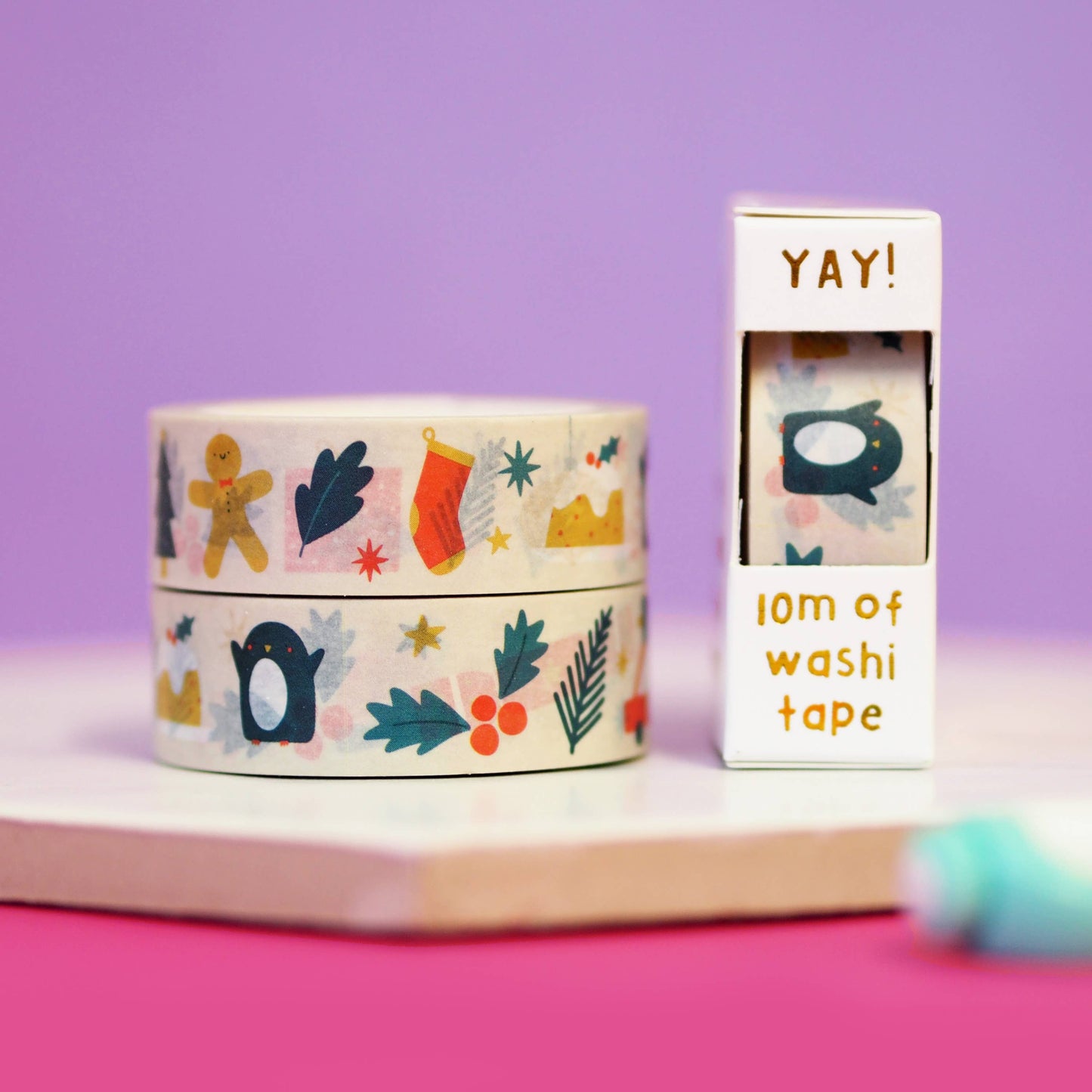 Festive Christmas Pattern Washi Tape