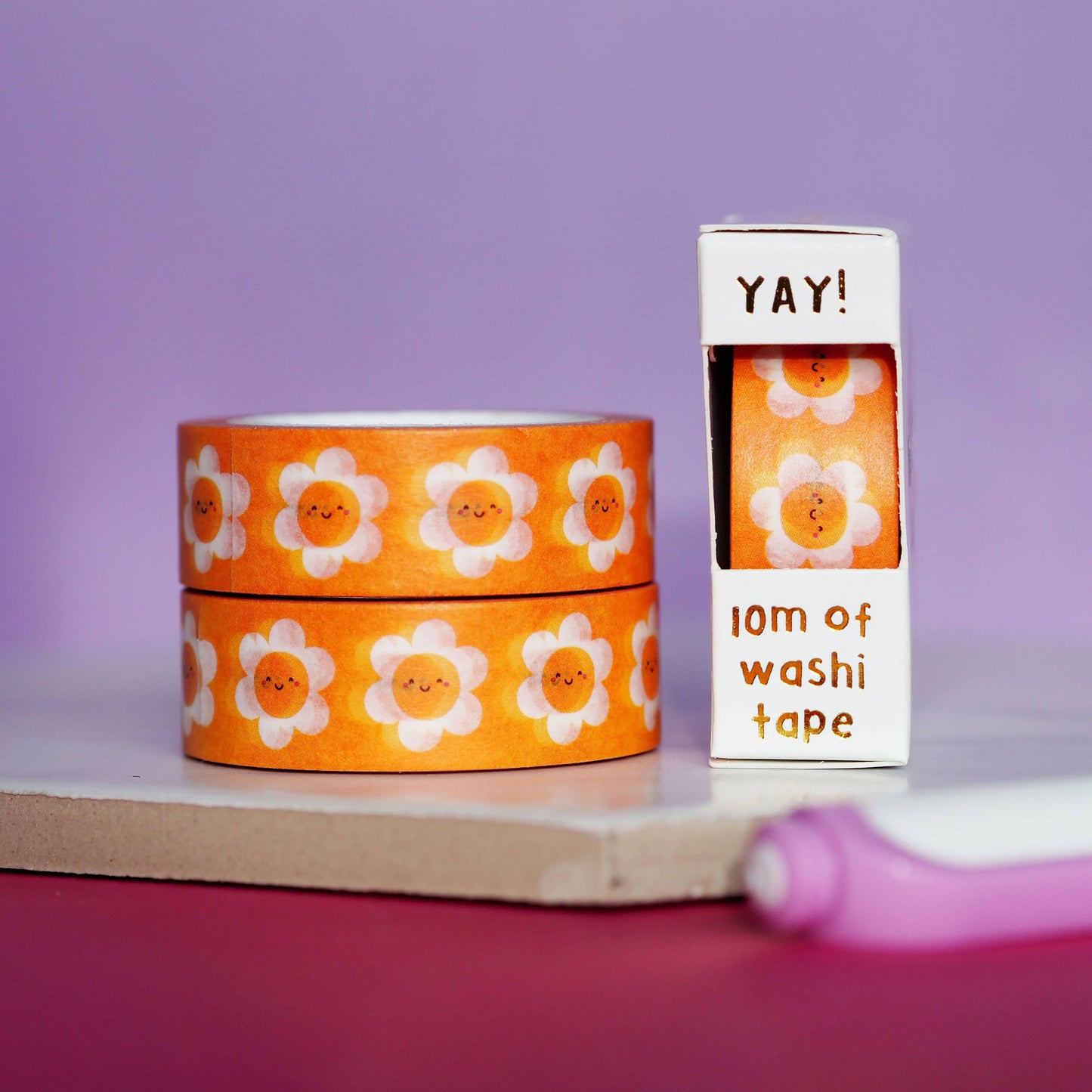 Yellow Daisies Floral Washi Tape