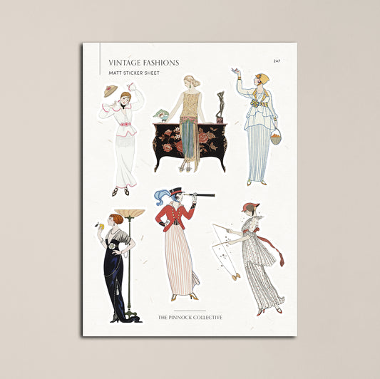 Vintage Fashion Sticker Sheet