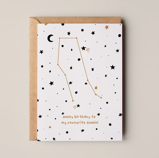 Gemini Birthday Card