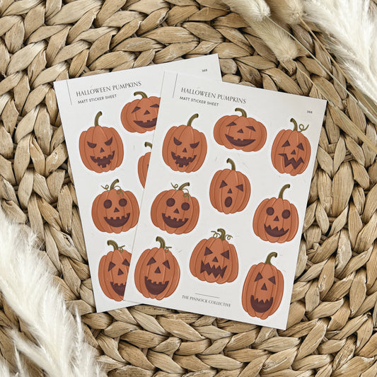 Halloween Pumpkin Sticker Sheet