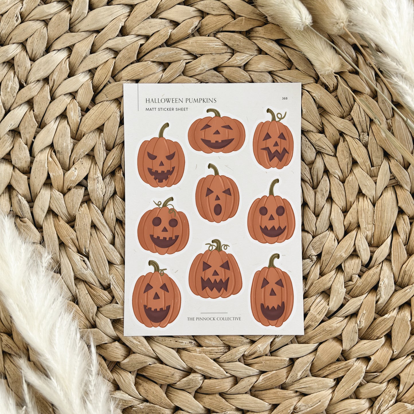 Halloween Pumpkin Sticker Sheet