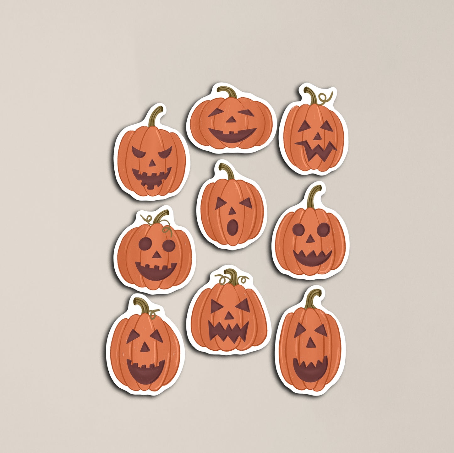 Halloween Pumpkin Sticker Sheet