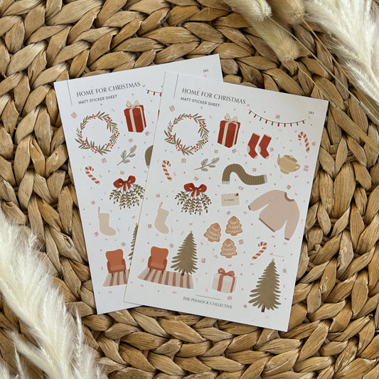 Home for Christmas Sticker Sheet