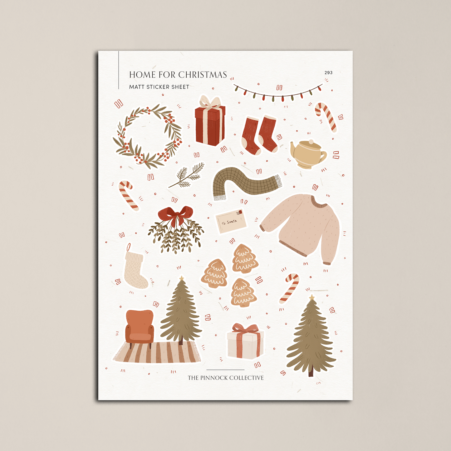 Home for Christmas Sticker Sheet