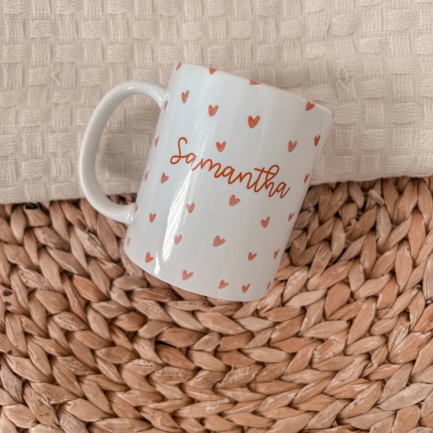 Personalised Watercolour heart Mug