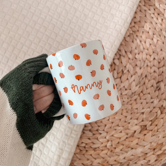 Personalised Watercolour Pumpkin mug