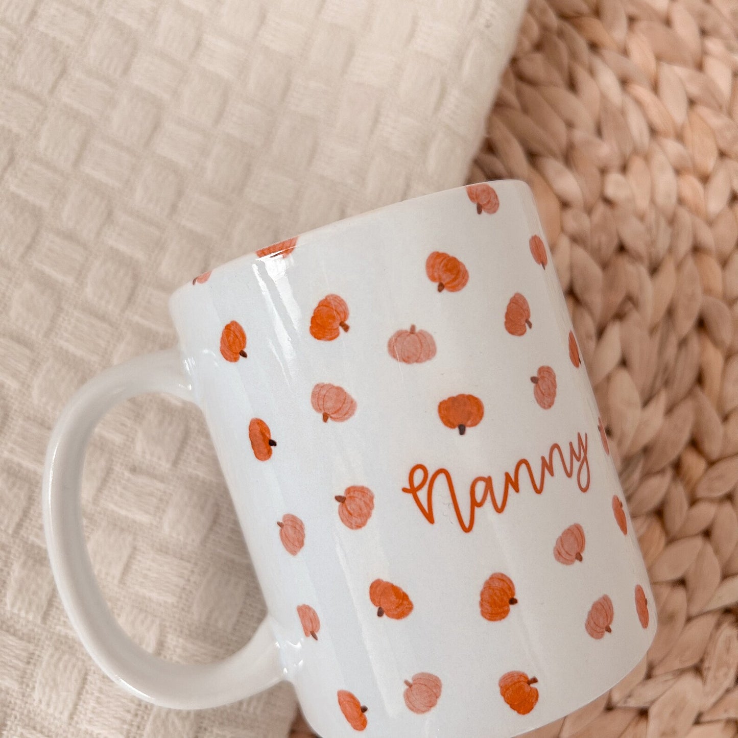 Personalised Watercolour Pumpkin mug