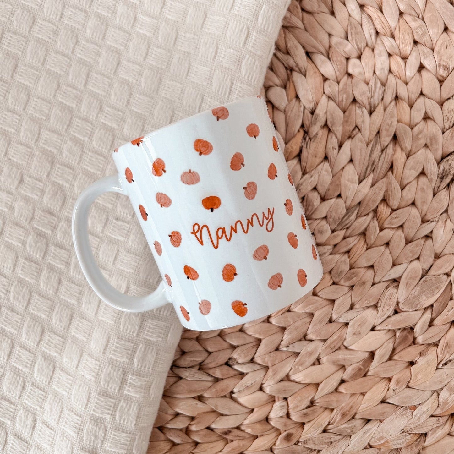 Personalised Watercolour Pumpkin mug