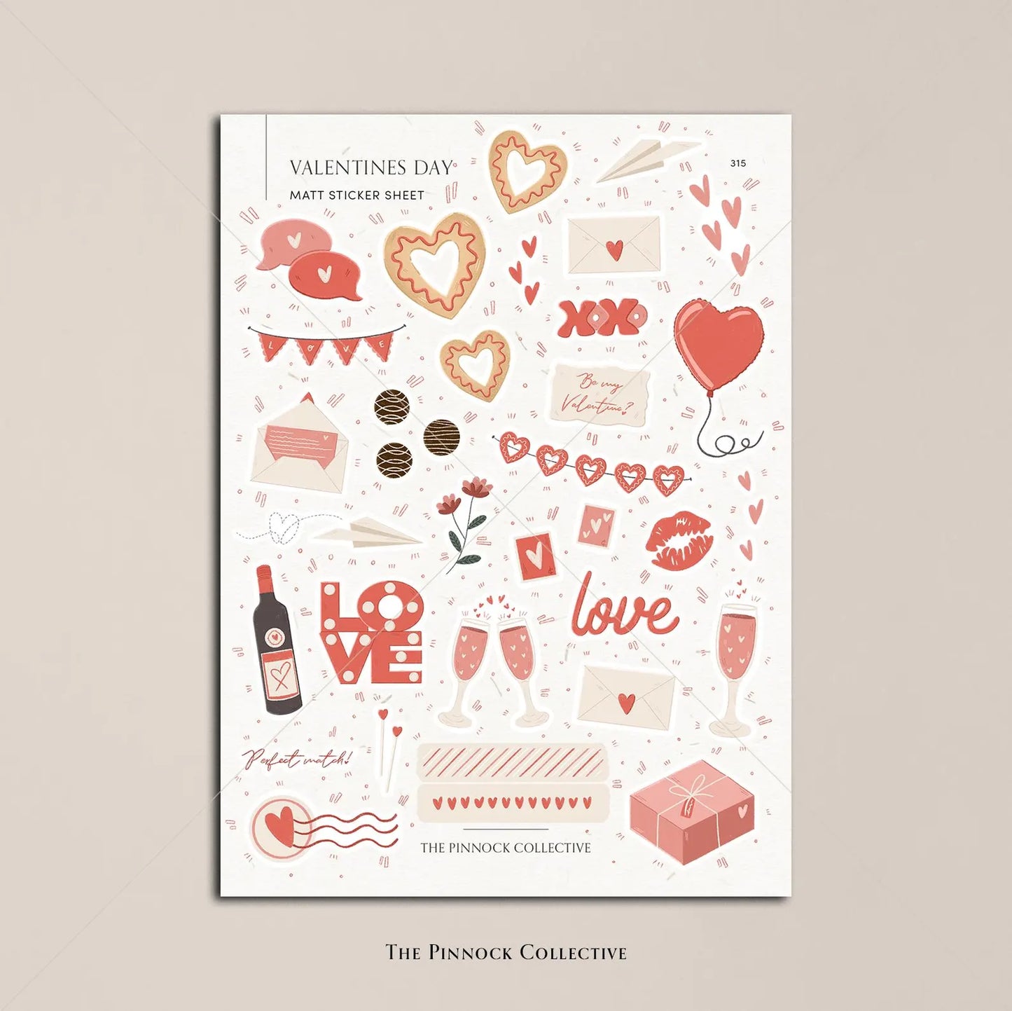Valentine's Day Sticker Sheet Bundle