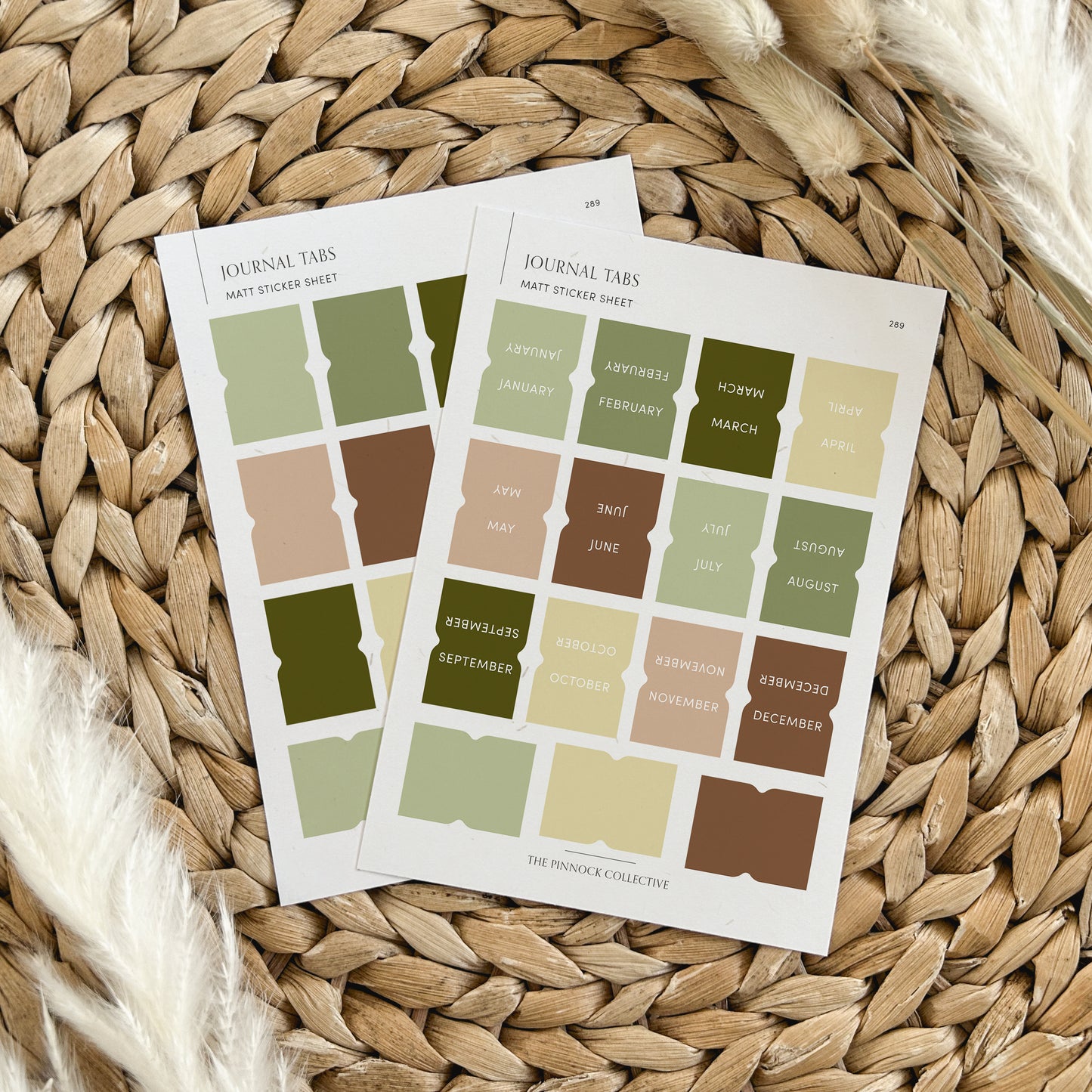 Matcha Planner Tabs Sticker Sheet