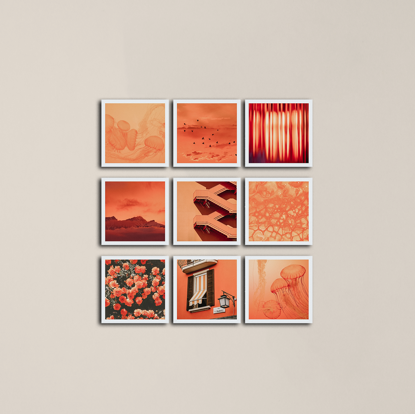 Orange Aesthetic Sticker Sheet