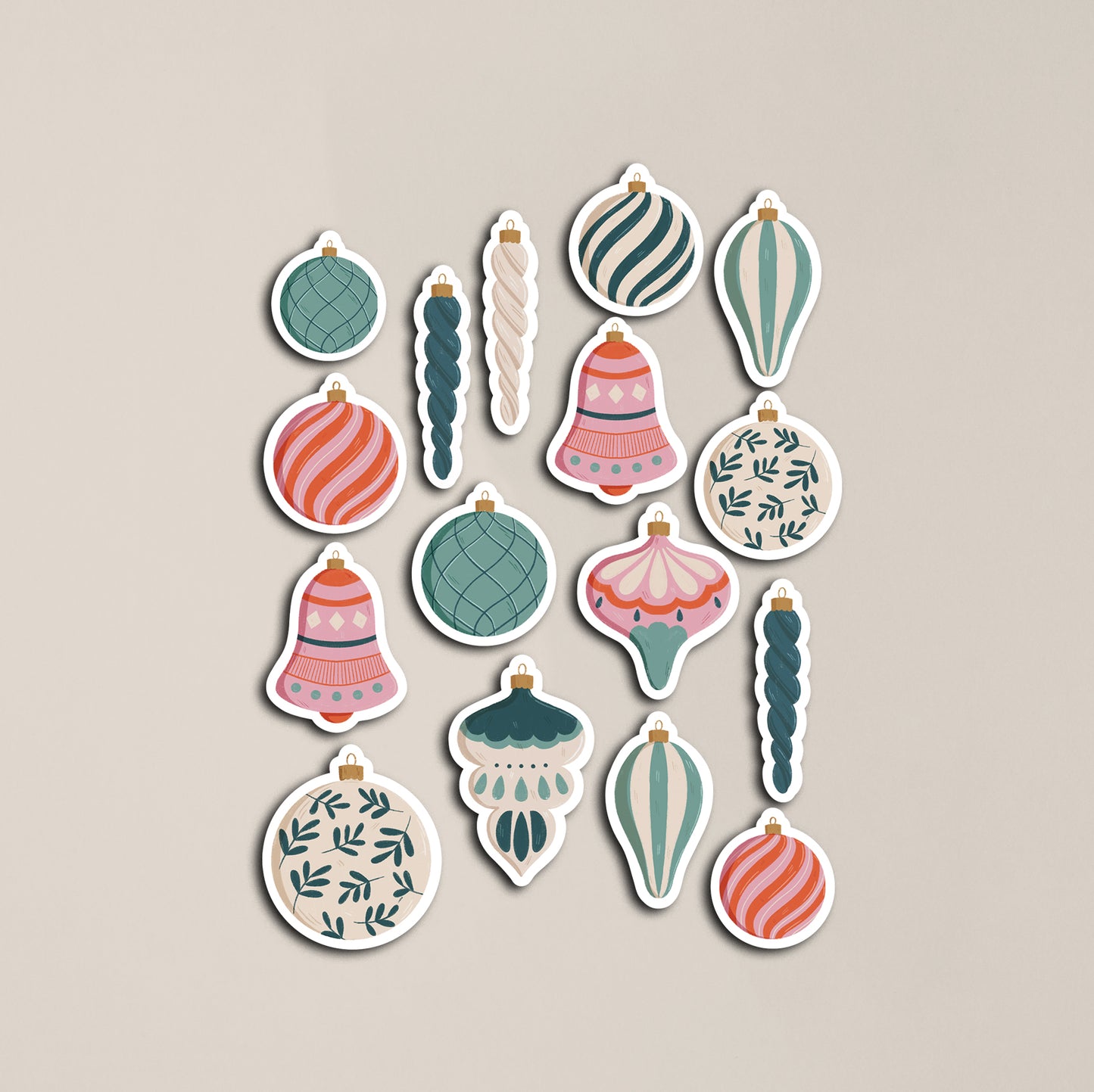 Christmas Ornaments Sticker Sheet