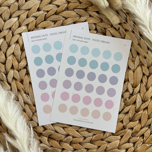 Pastel Dreams Planner Dots Sticker Sheet