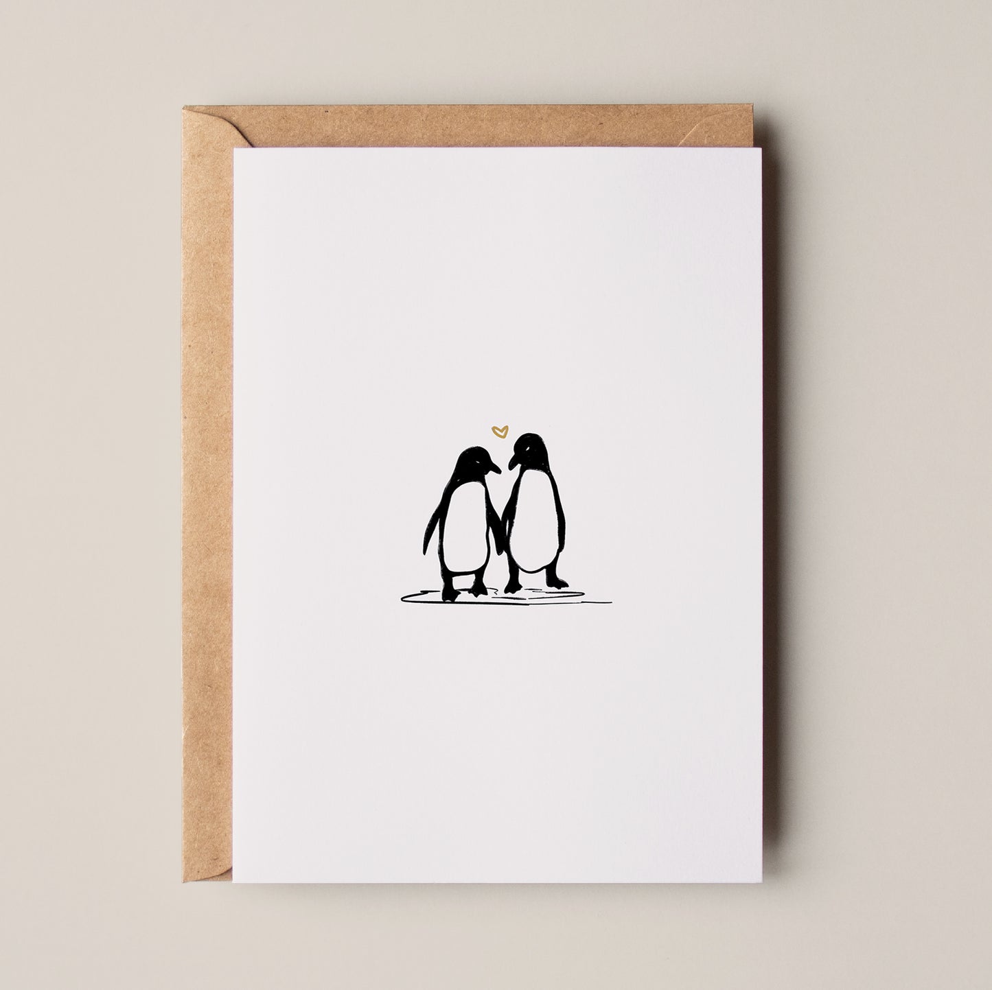 Penguins in Love Greeting Card