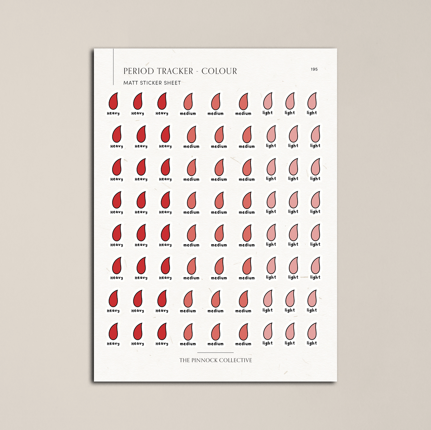 Period Tracker Sticker Sheet