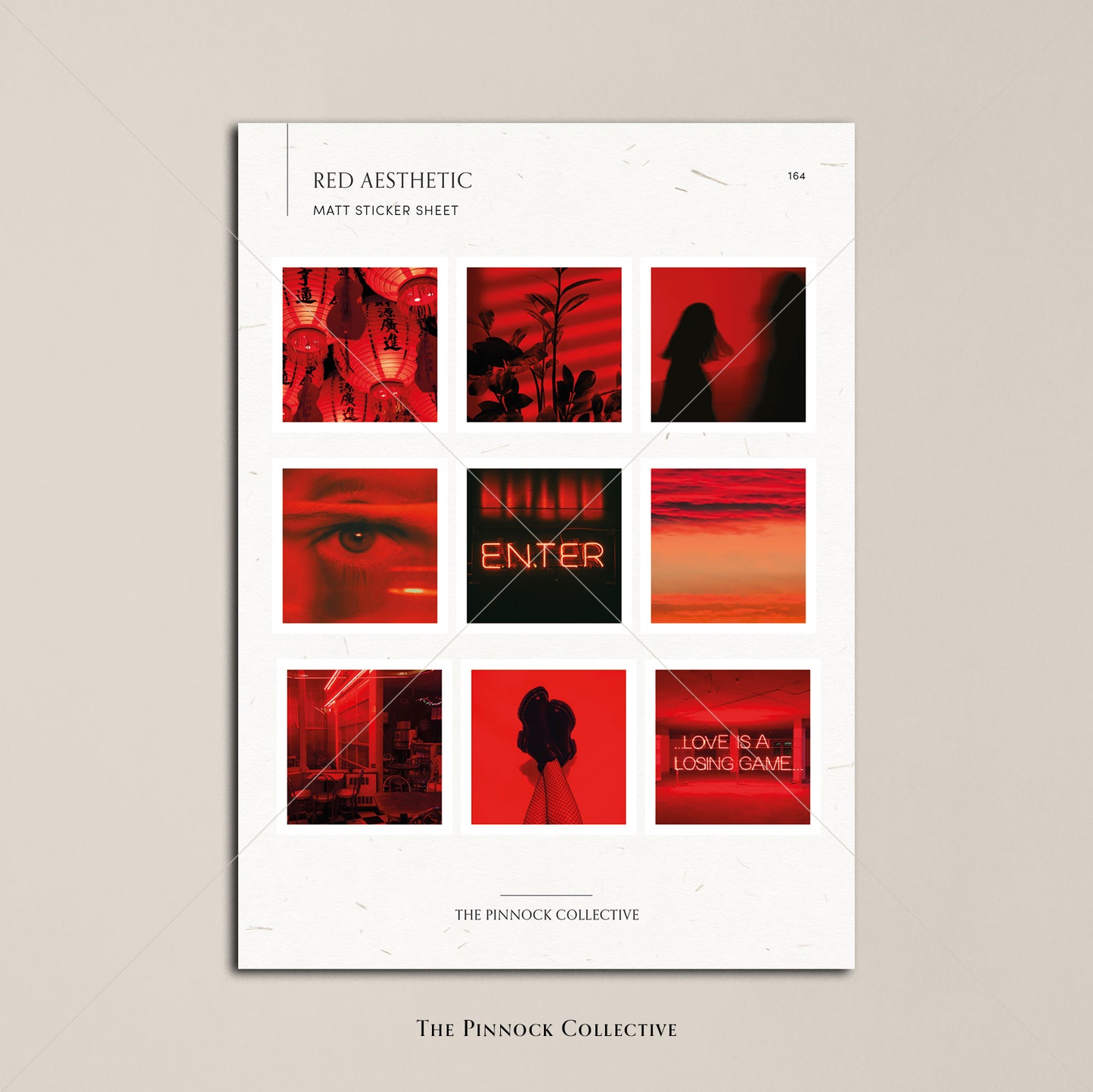 Red Aesthetic Sticker sheet