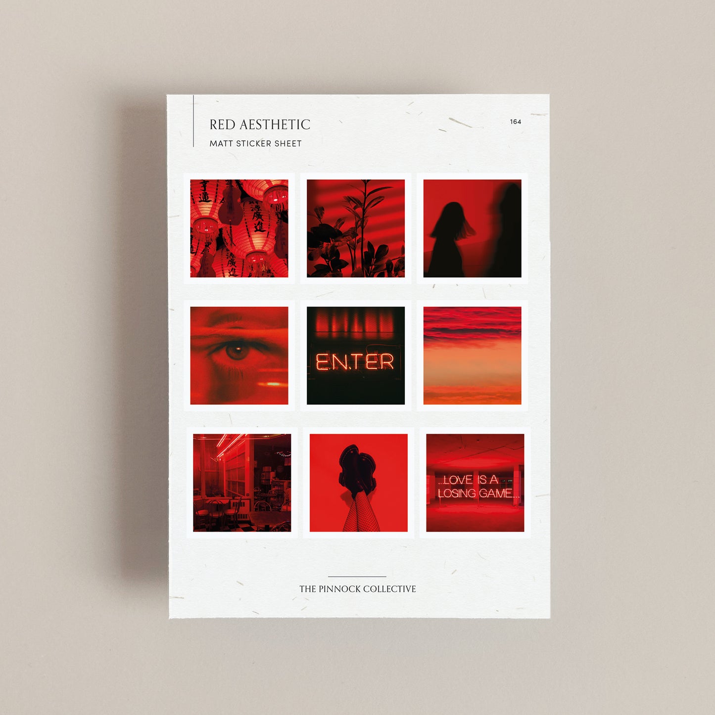 Red Aesthetic Sticker sheet