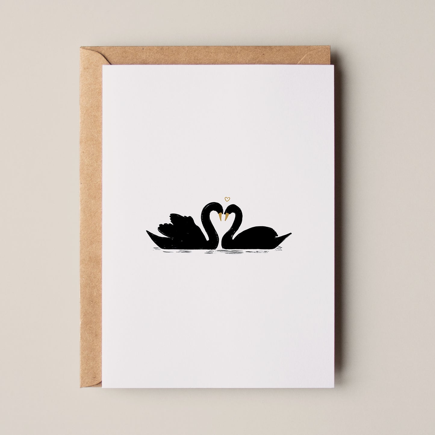 Swans in Love Greeting Card