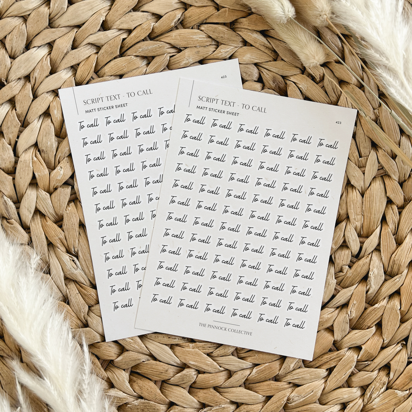 To Call Script Text Sticker Sheet
