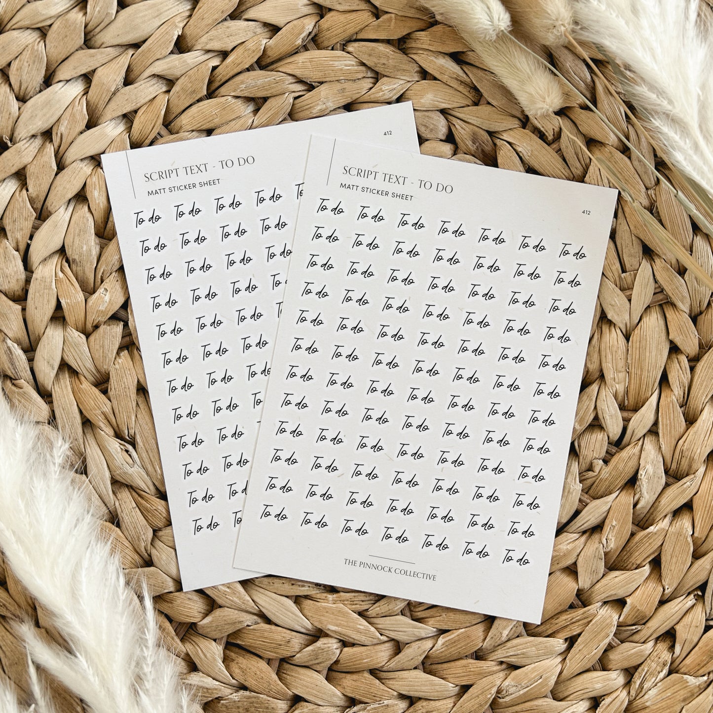 To Do Script Text Sticker Sheet