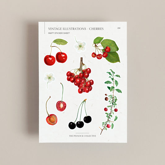 Vintage Cherries Sticker Sheet