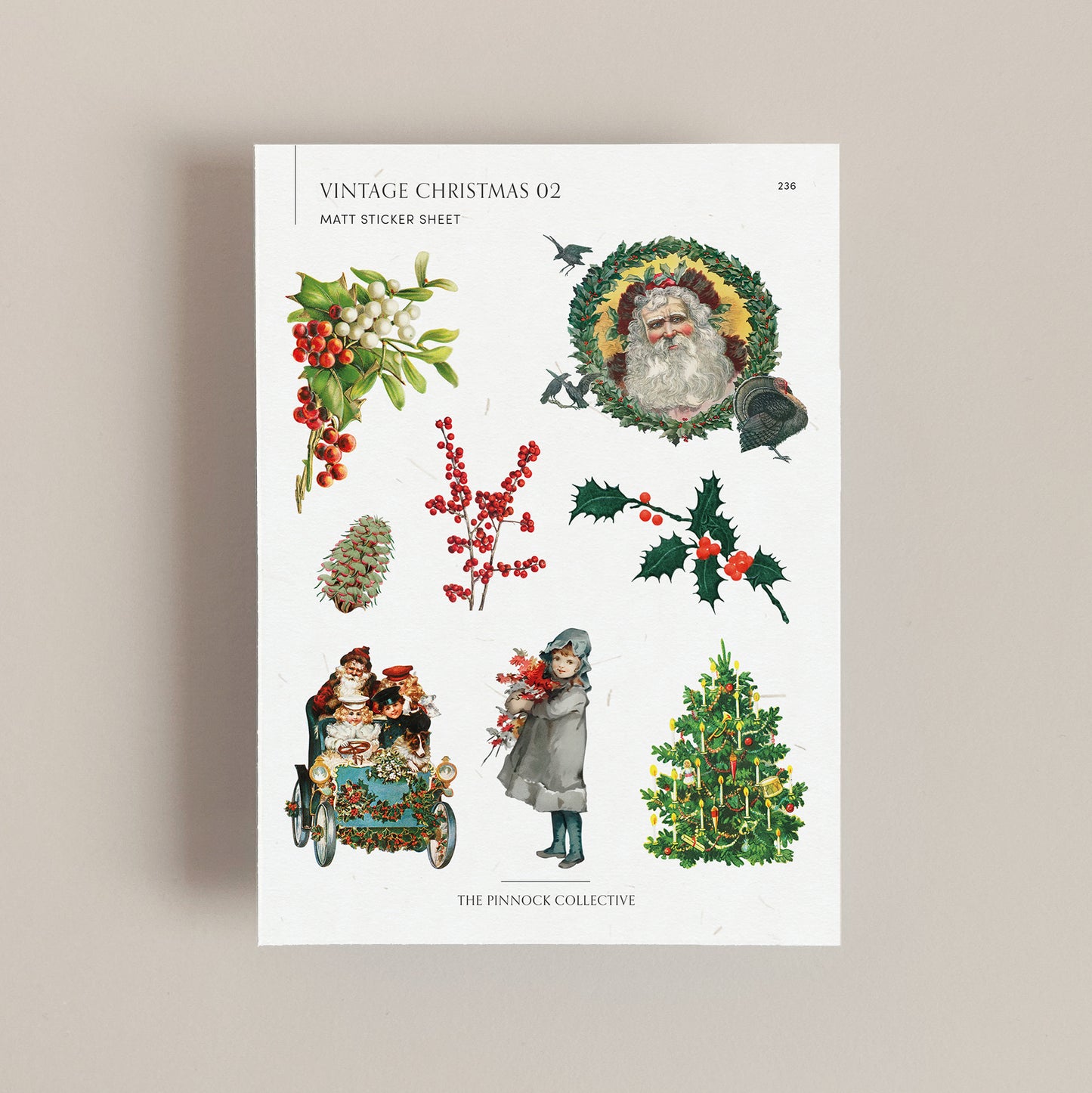 Vintage Christmas Sticker Sheet