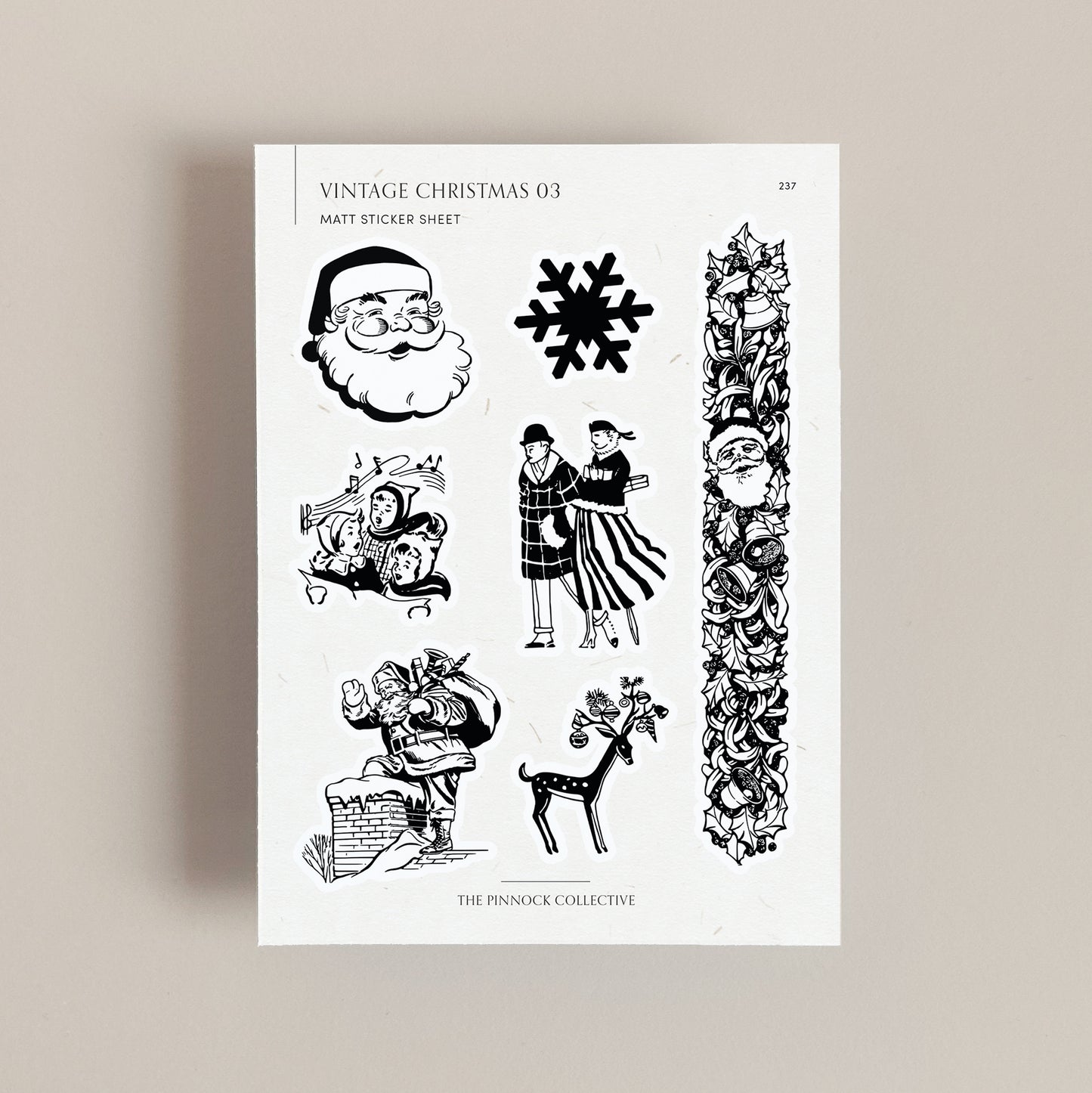 Vintage Christmas Sticker Sheet